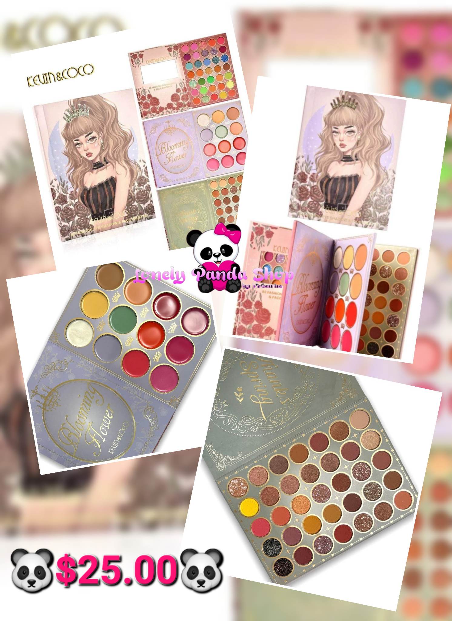Eyeshadow Palette - Kevin & Coco 82-Color Rosey Girl Eyeshadow Palette
