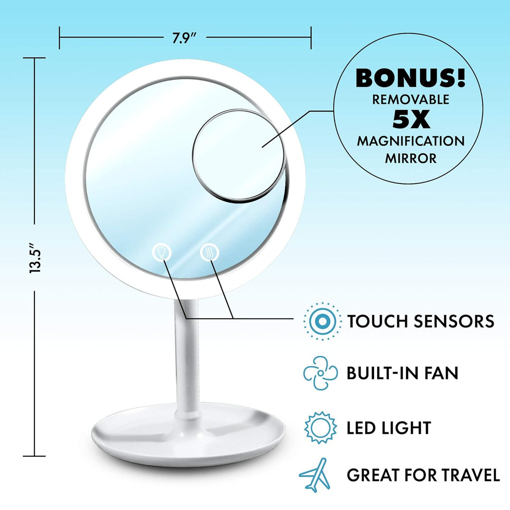 Beauty Breeze Mirror Lighted 5X Magnification Makeup Mirror