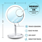 Beauty Breeze Mirror Lighted 5X Magnification Makeup Mirror