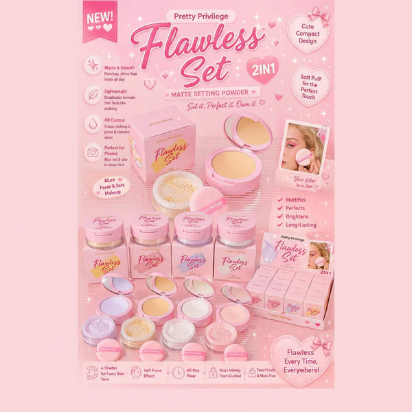 Makeup - PRETTY PRIVILEGE FLAWLESS SET MATTE SETTING POWDER