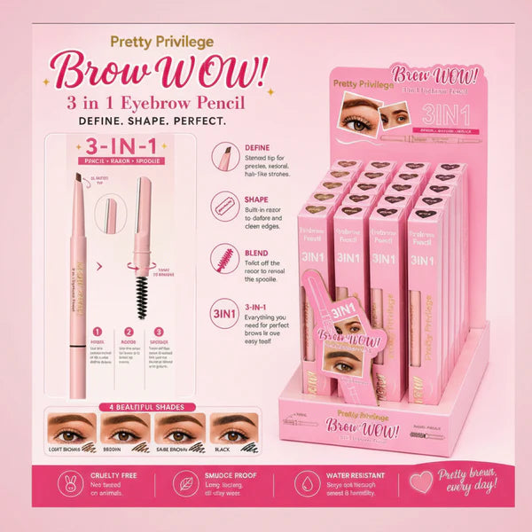 Makeup - PRETTY PRIVILEGE BROW WOW! 3IN1 EYEBROW PENCIL