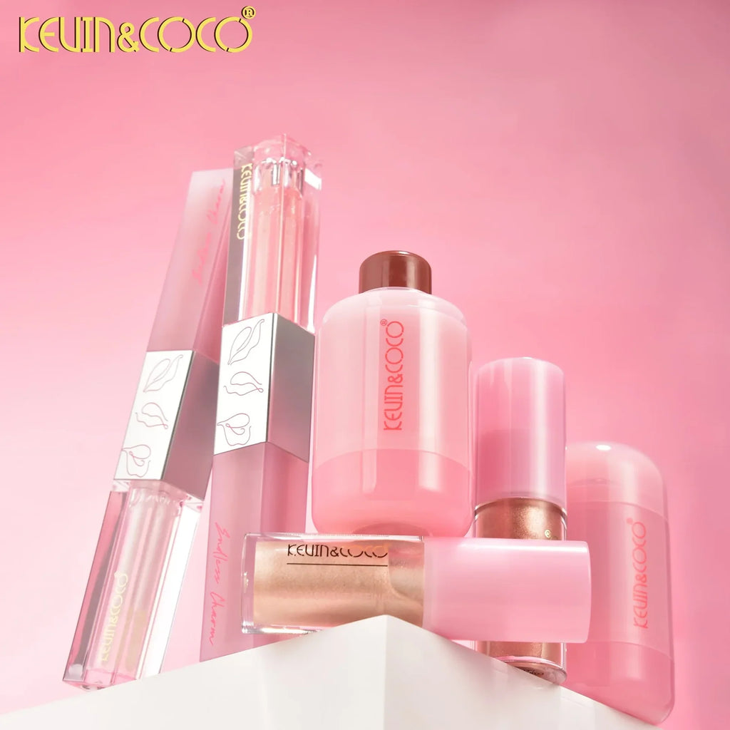 Kevin&Coco - Pudding Professional Makeup Set (Lip/Liquid Highlight/Cream Blush)