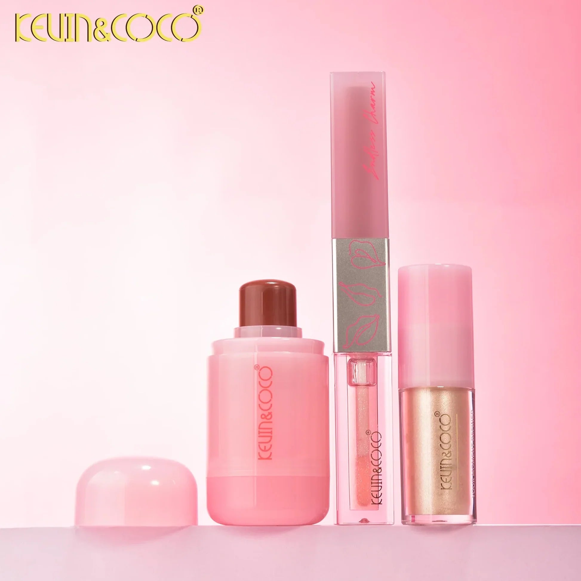 Kevin&Coco - Pudding Professional Makeup Set (Lip/Liquid Highlight/Cream Blush)