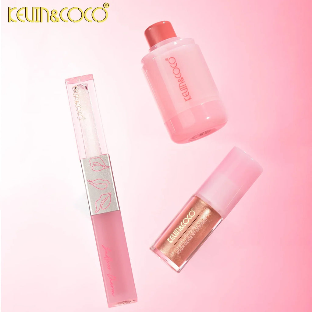 Kevin&Coco - Pudding Professional Makeup Set (Lip/Liquid Highlight/Cream Blush)