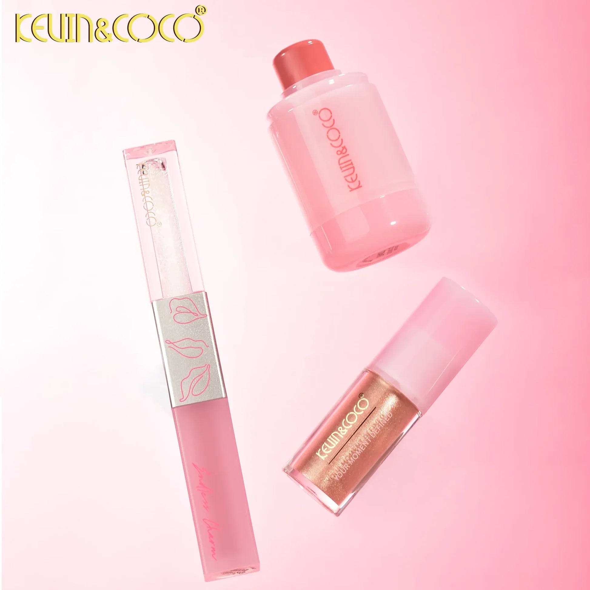 Kevin&Coco - Pudding Professional Makeup Set (Lip/Liquid Highlight/Cream Blush)