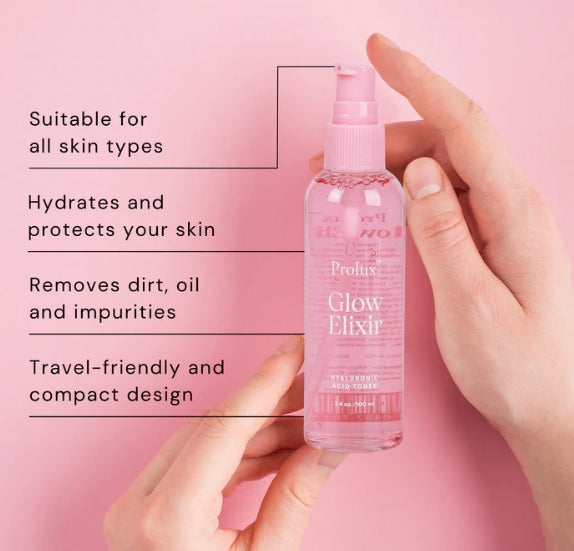 Prolux Glow Elixir Hyaluronic Acid Toner for All Skin Types