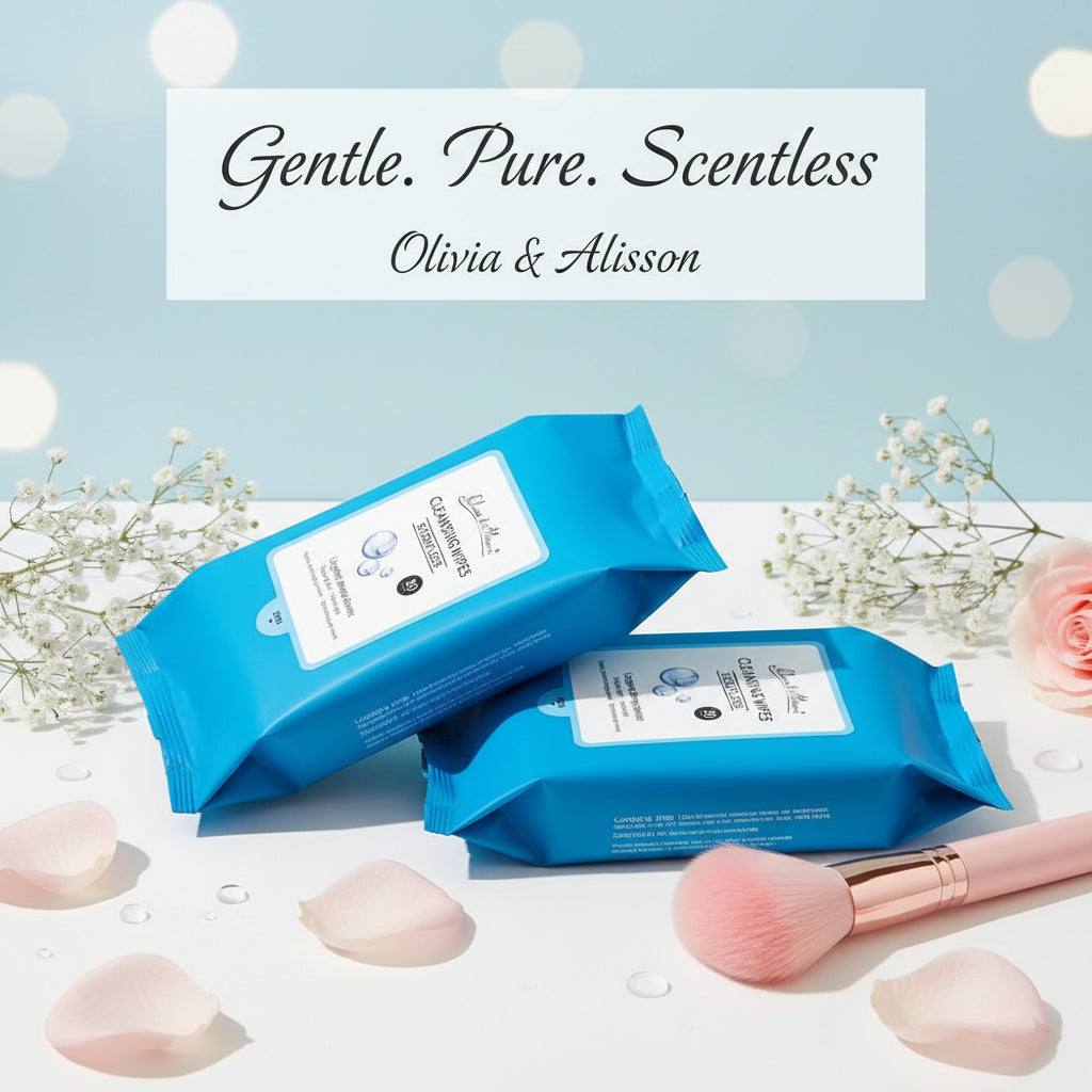 Skin Care - Olivia & Alisson - Scentless Makeup Remover Wipes