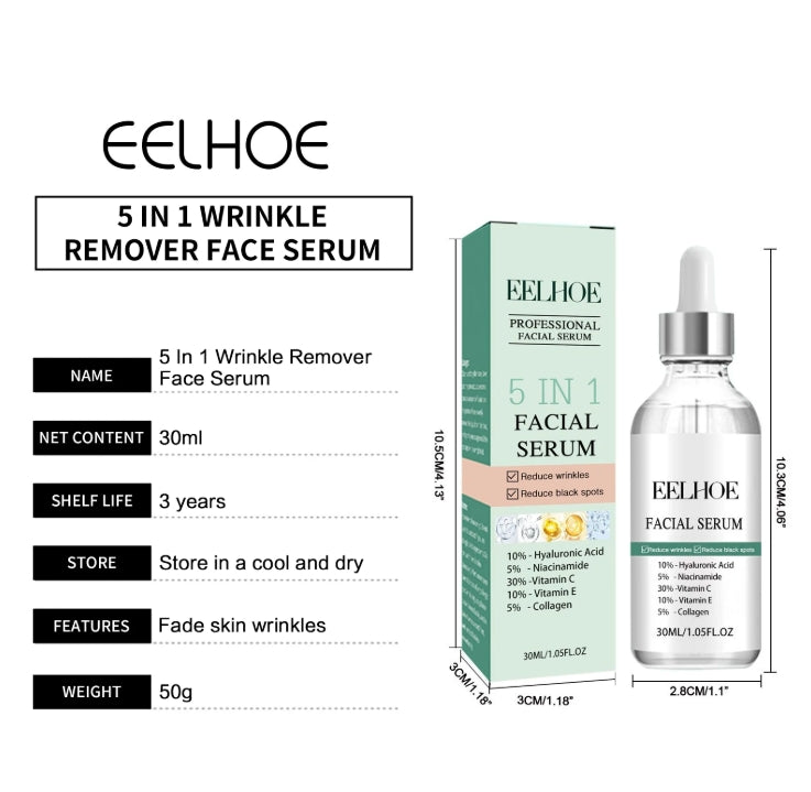 EELHOE 5 In 1 Wrinkle Remover Face Serum