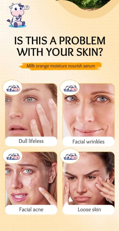 Skin Care - SADOER Milk Fruits Facial Serum - Orange