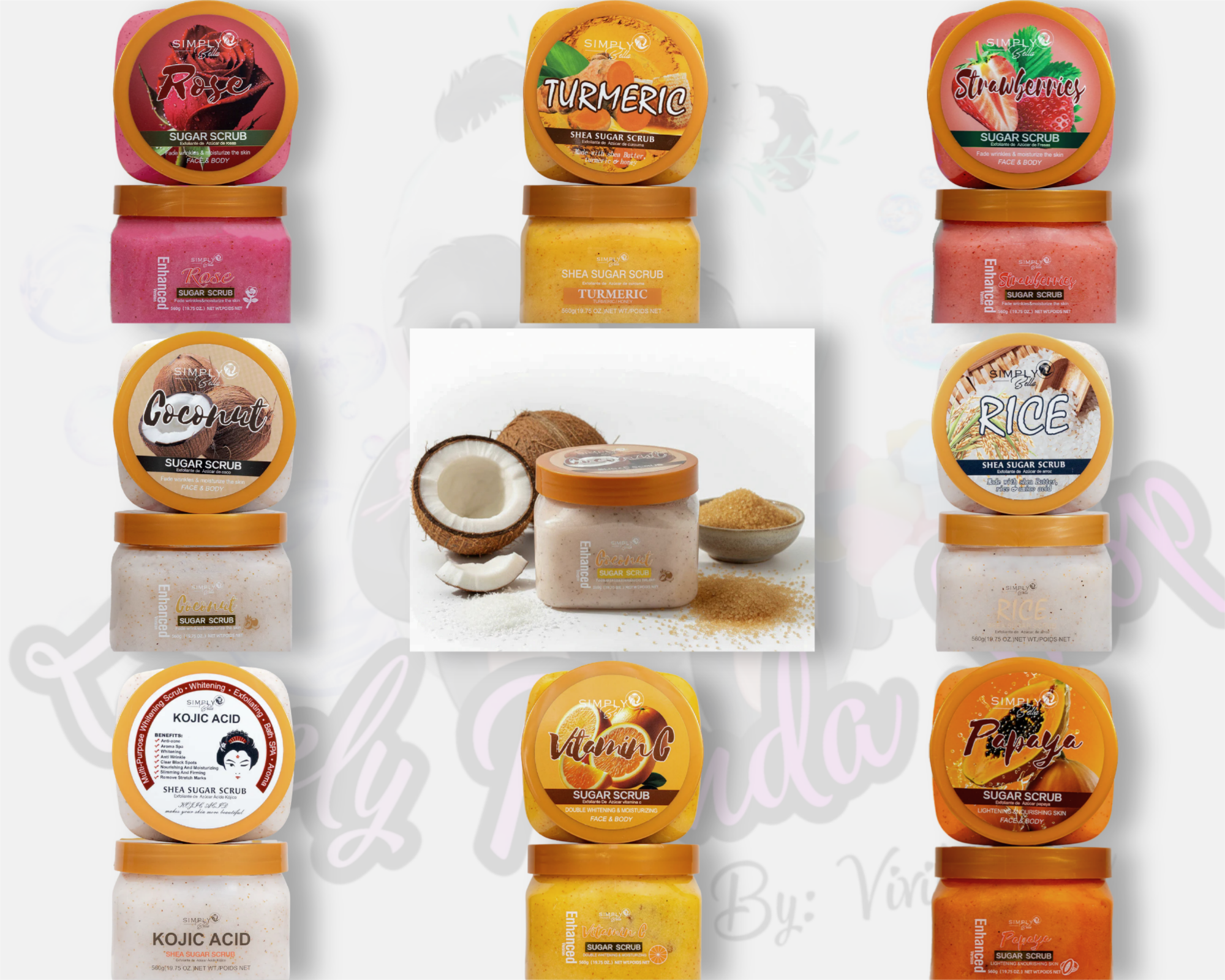 Skin Care - Simply Bella - Sugar Scrub – Face & Body (Multiple Scents)